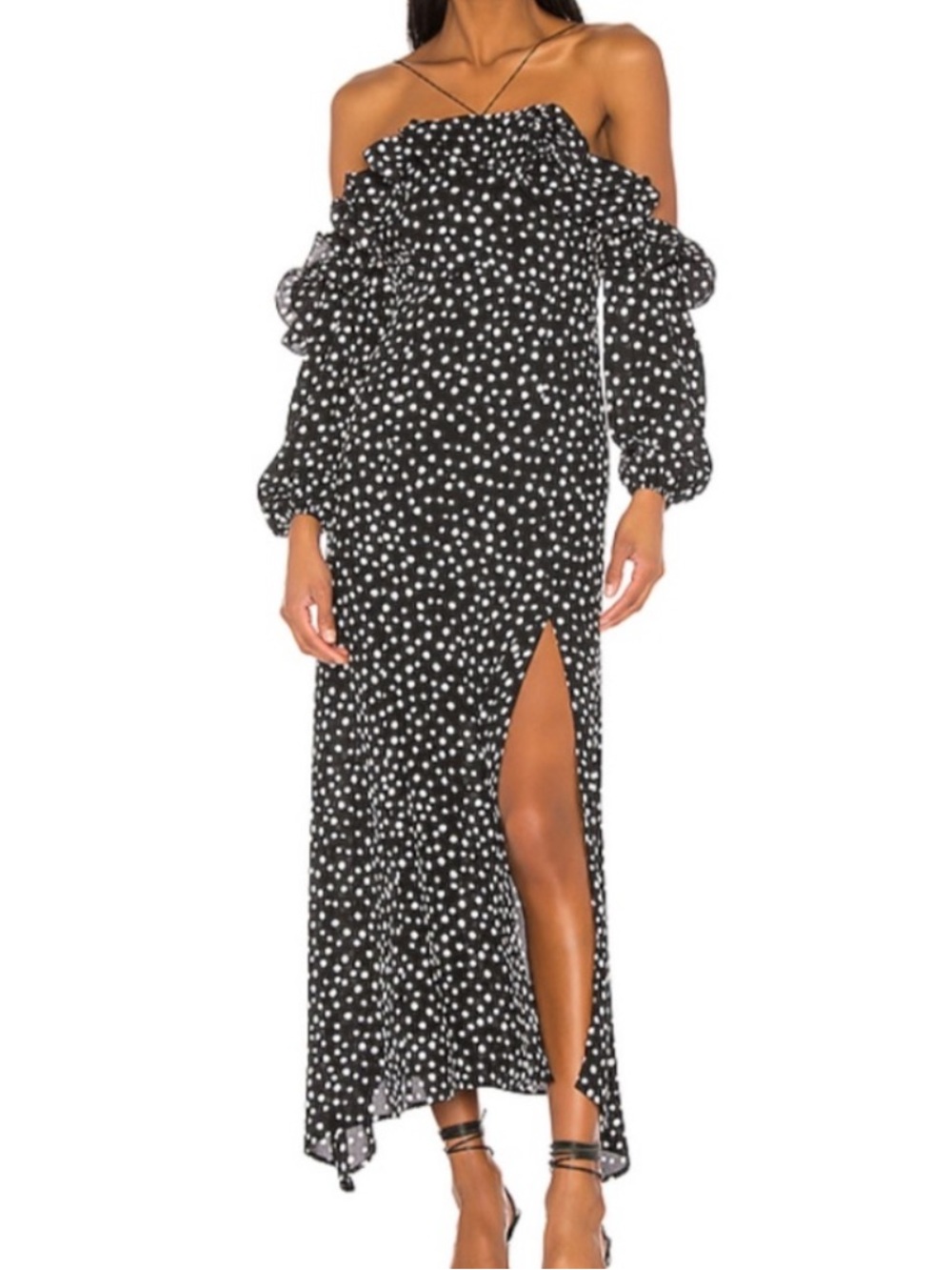 Likely Rocky Polka Dot Ruffle Dress
